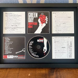Green Day | American Idiot | Retro Mounted CD Wall Display | Frame Not Included |