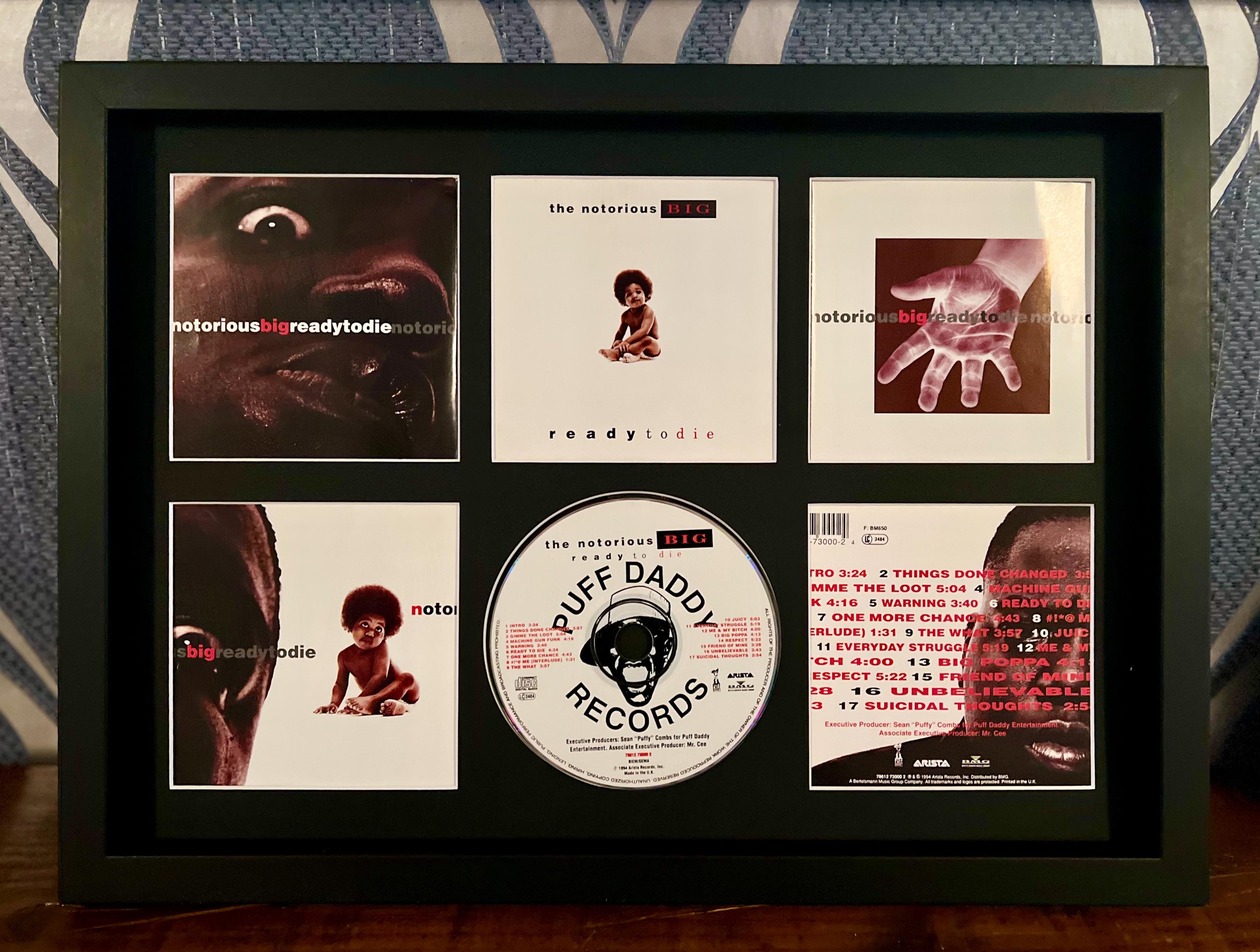 The Notorious BIG | Ready to Die | Retro Mounted CD Wall Display