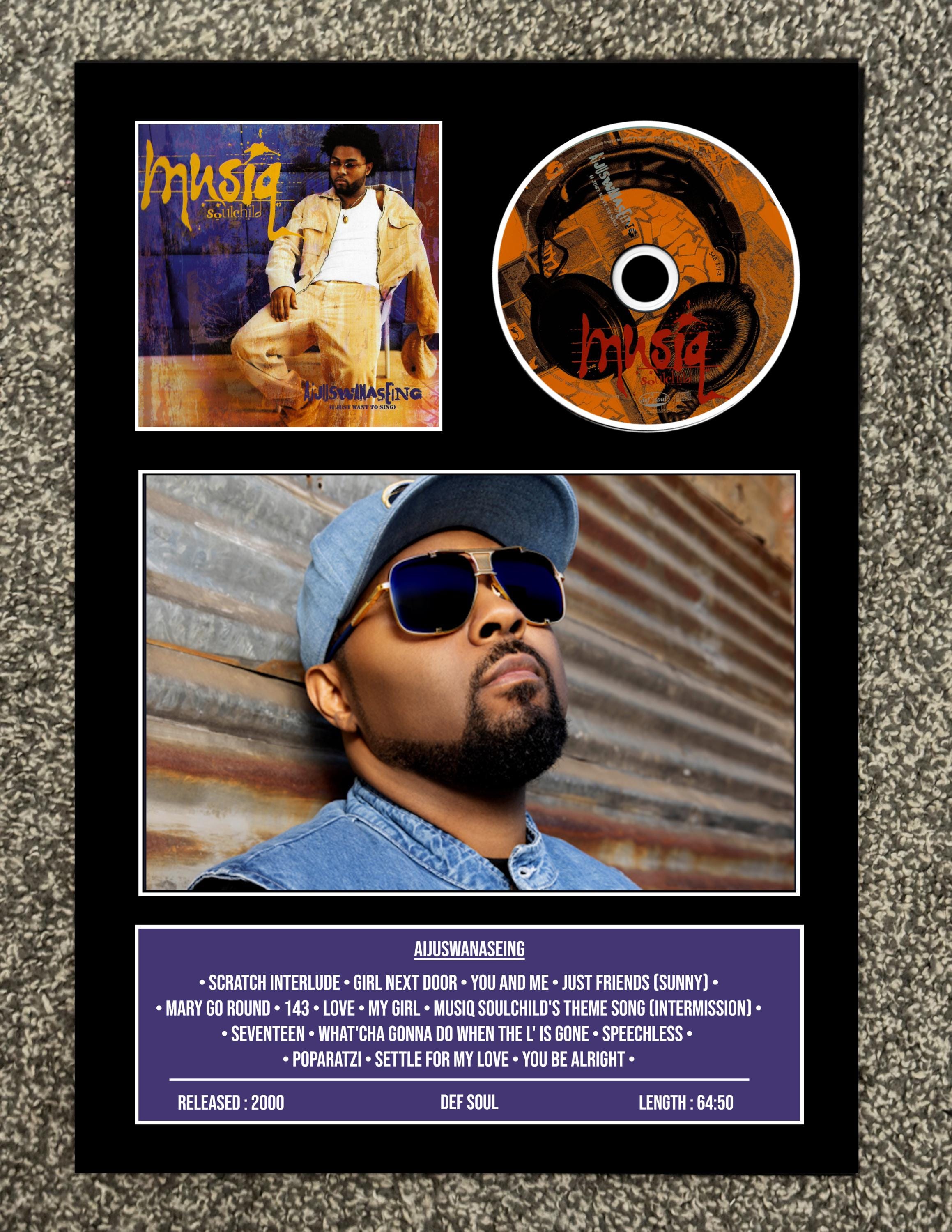 Musiq Soulchild | Aijuswanaseing | Retro Mounted CD Wall Display