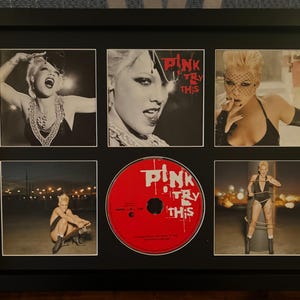 Pink | Try This | Retro Mounted CD Wall Display | Frame Not Included |