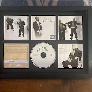 2Pac | Pac&#39;s Life | Retro Mounted CD Wall Display | Frame Not Included |