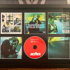 Justin Bieber | Justice  | Retro Mounted CD Wall Display | Frame Not Included |