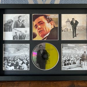 Johnny Cash | At Folsom Prison | Retro Mounted CD Wall Display | Frame Not Included |
