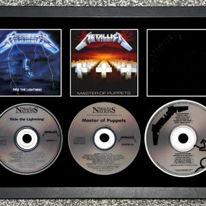 Metallica | Ride The Lightning | Master Of Puppets | The Black Album | Retro Triple CD Wall Display | Frame Not Included |