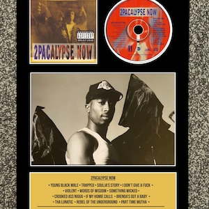 2Pac | 2Pacalypse Now | Retro Mounted CD Wall Display | Frame Not Included |