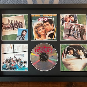 Grease | Original Soundtrack | Retro Mounted CD Wall Display | Frame Not Included |