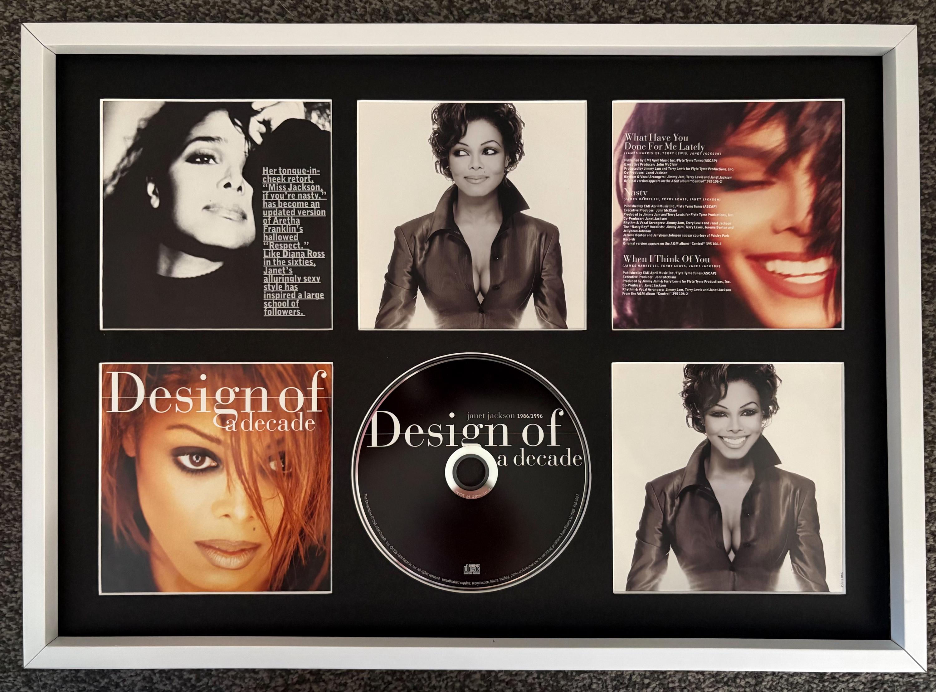 Janet Jackson | Design of A Decade | Retro Mounted CD Wall Display