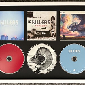 The Killers | Hot Fuss | Sam's Town | Imploding The Mirage | Retro Triple CD Wall Display | Frame Not Included |