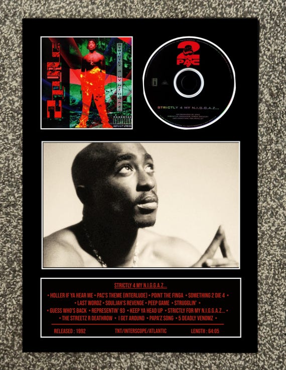 2pac | Strictly for My N.I.*** | Retro Mounted CD Wall Display