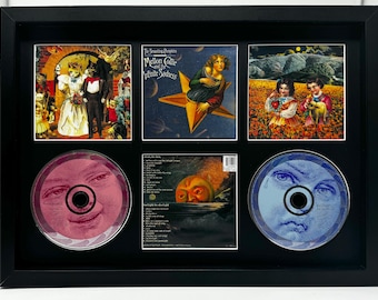 The Smashing Pumpkins | Mellon Collie and the Infinite Sadness | Retro Double Mounted CD Wall Display | Frame Not Included |
