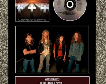 Metallica | Master Of Puppets | Retro Mounted CD Wall Display | Frame Not Included |