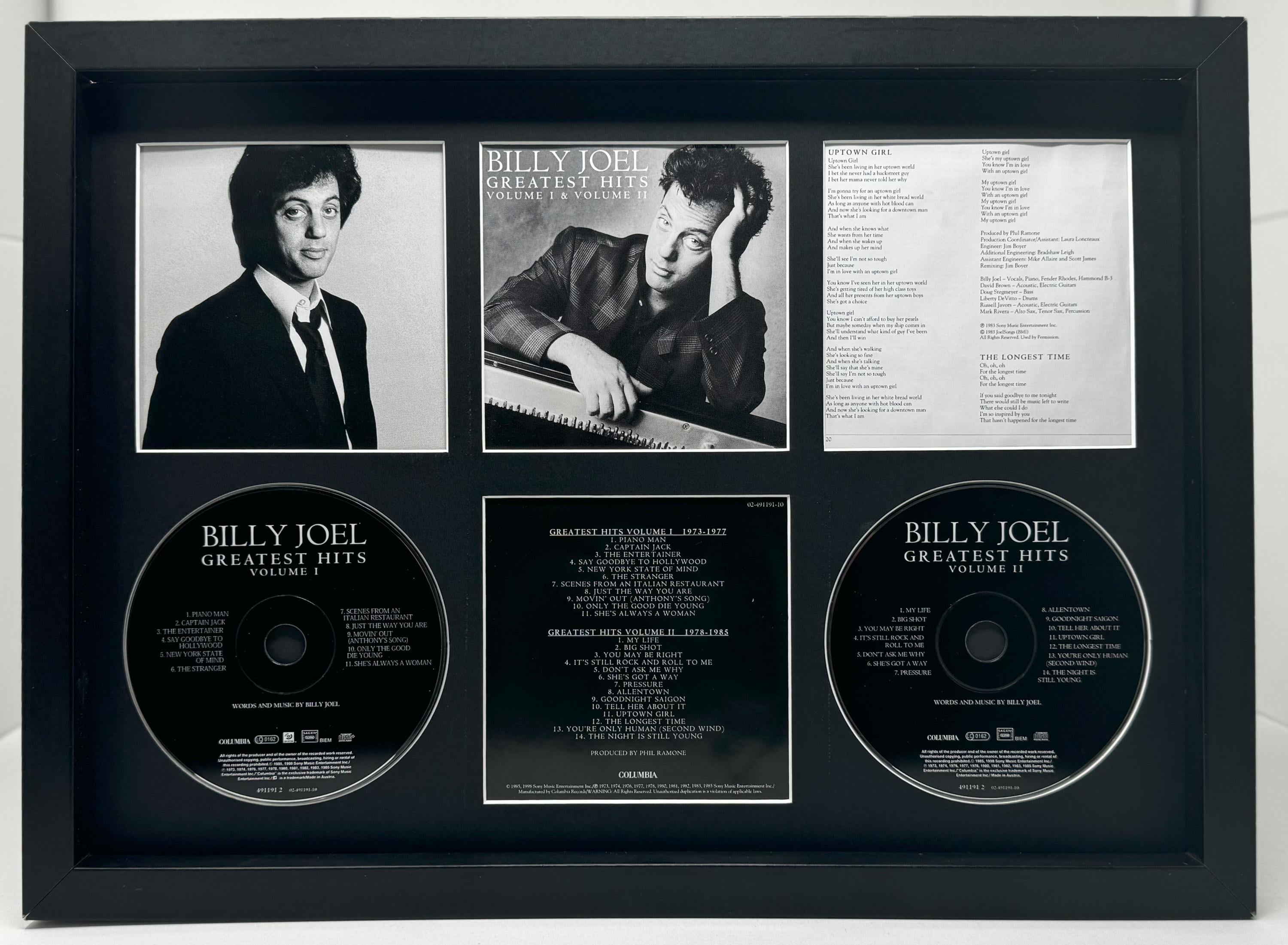Billy Joel | the Greatest Hits | Double Retro Mounted CD Wall
