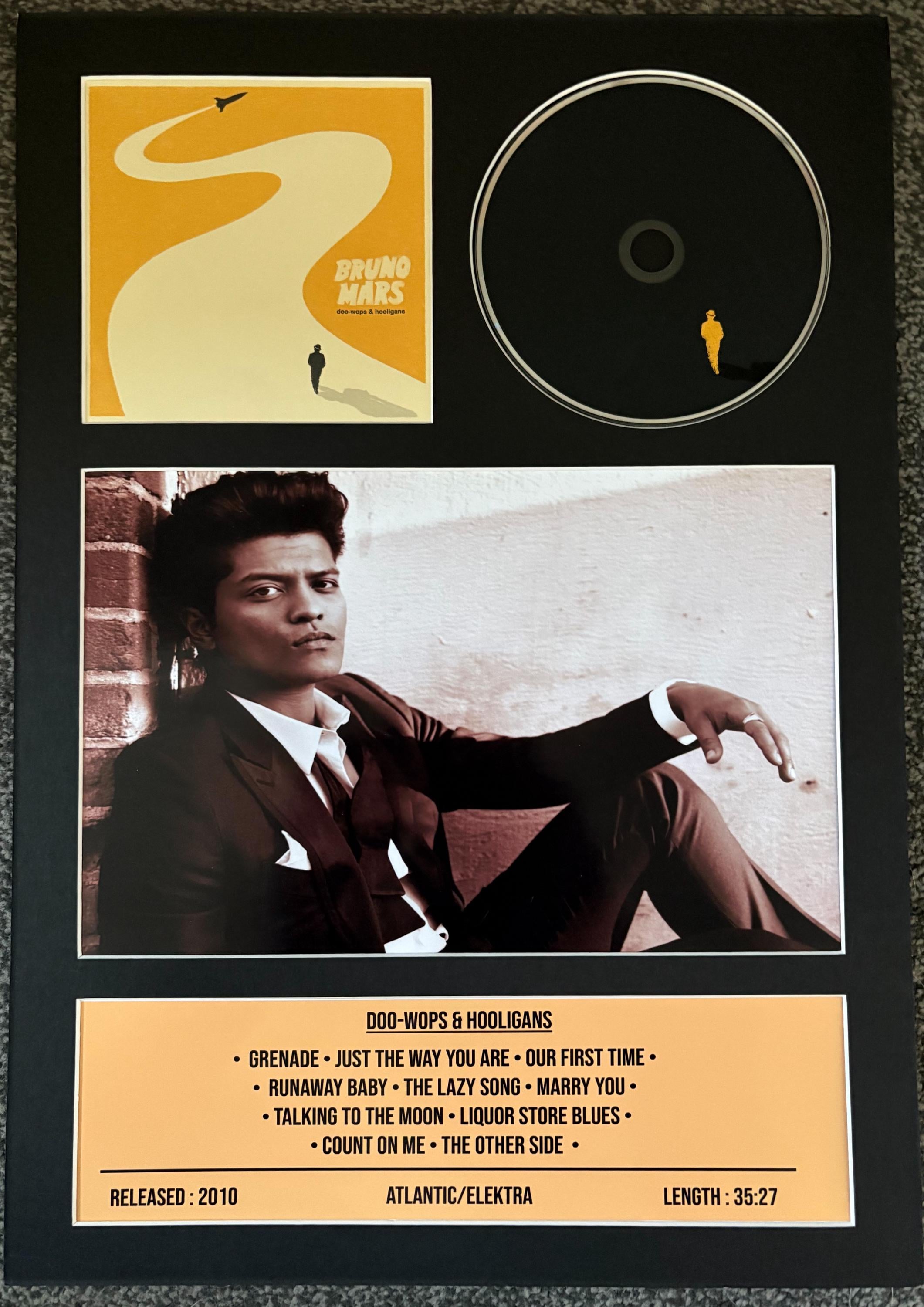 Bruno Mars | Doo-wops & Hooligans | Retro Mounted CD Wall Display