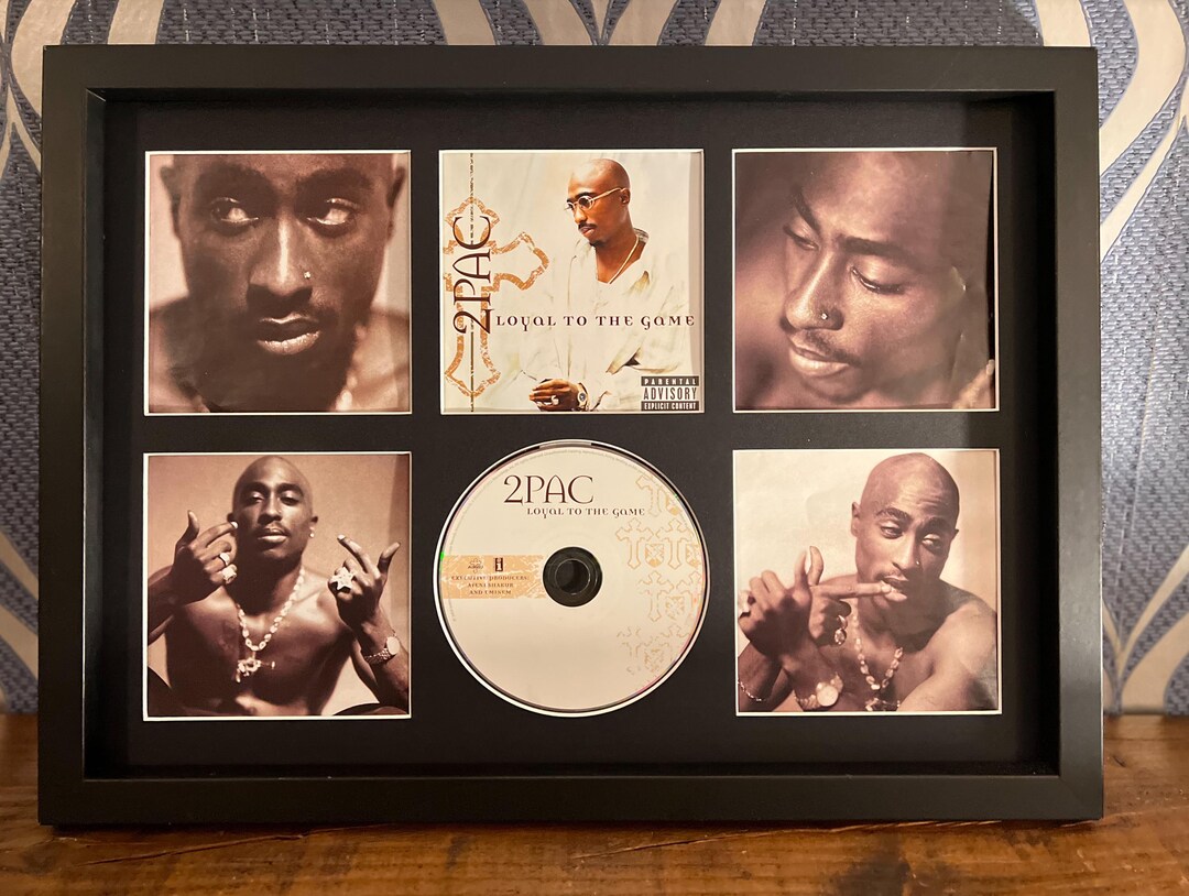 2pac | Loyal to the Game | Retro Mounted CD Wall Display | Frame