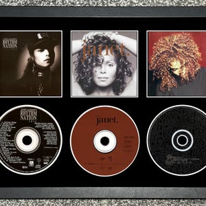 Janet Jackson | Rhythm Nation 1814 | Janet | The Velvet Rope | Retro Triple CD Wall Display | Frame Not Included |
