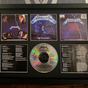 Metallica | Ride The Lightning | Retro Mounted CD Wall Display | Frame Not Included |