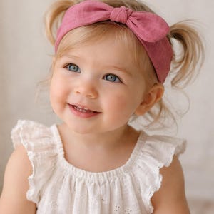 Muslin Baby Headband Bow, 100% Cotton Baby Headband, Baby Girl Gift, Soft Newborn Headband, Toddler Headband, Baby Hair Accessory
