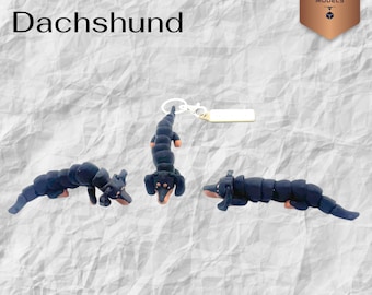 Pawfect Pets Dachshund, 3D Printed Pet Keychain – Can be Personalized, Pet Lover Gift, Collectable Keepsake