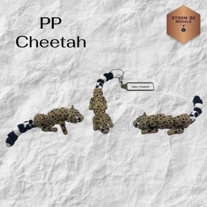 Chaveiro de Guepardo Pawfect Pets, Impresso em 3D – Personalizável, Presente Ideal para Amantes de Animais, Lembrança Colecionável, Embalagem para Presente