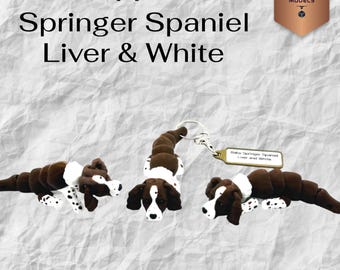 Pawfect Pets Springer Spaniel Liver & White, 3D Printed Pet Keychain – Can be Personalized, Pet Lover Gift, Collectable Keepsake