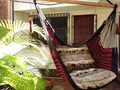 Red and Black Sitting Hammock, Hanging Chair Natural Cotton and Wood product logo