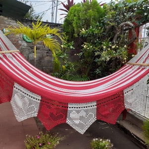 Hammock Jumbo Vine Flag Red White