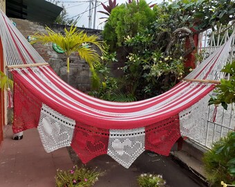 Hammock Jumbo Vine Flag Red White