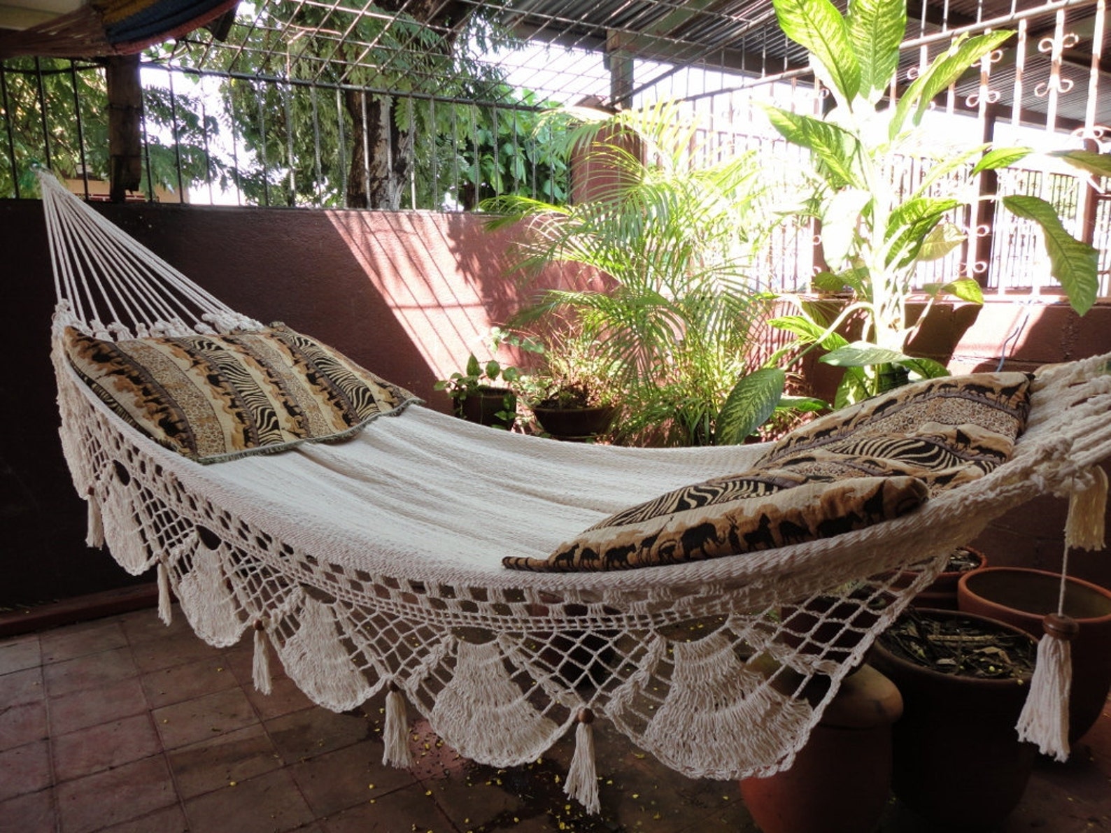 Beige Jumbo Size Hammock Handwoven Natural Cotton Special Etsy