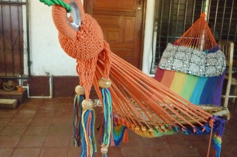 Rainbow magic, Beautiful single size hammock, Rainbow colors combination with Special Fringe image 4