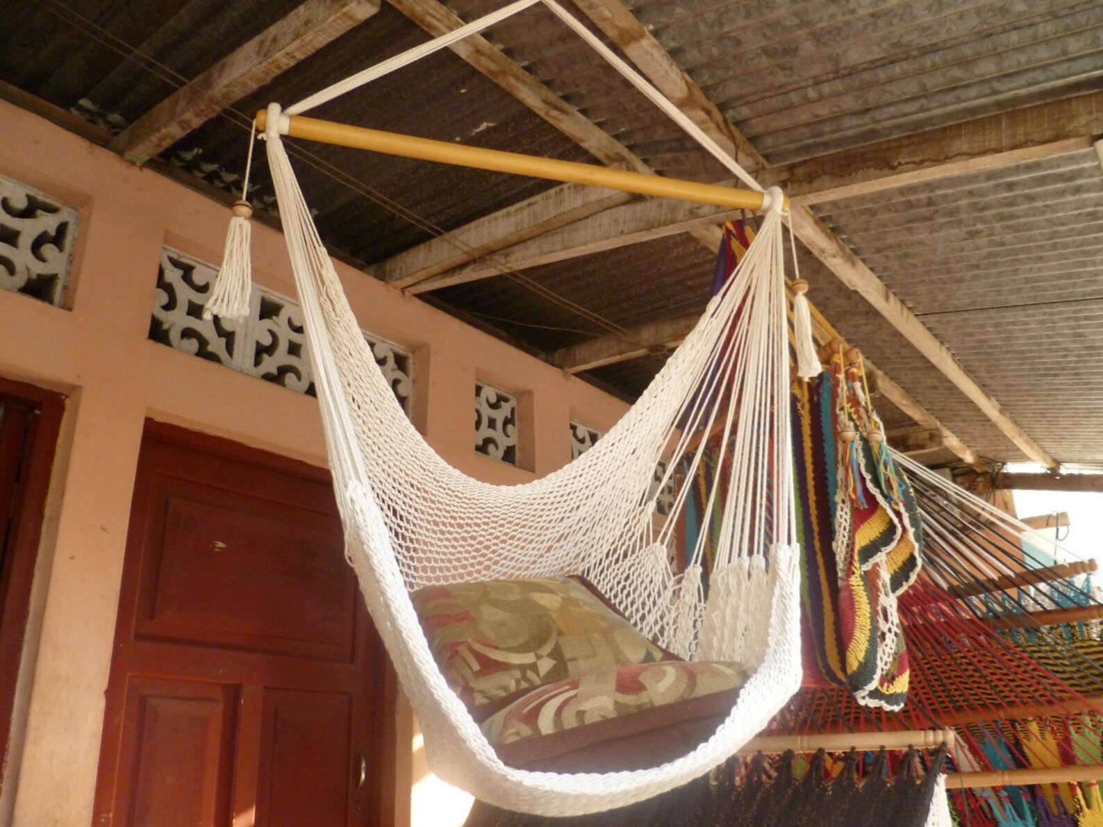 Beige Sitting Hammock Hanging Chair | Etsy