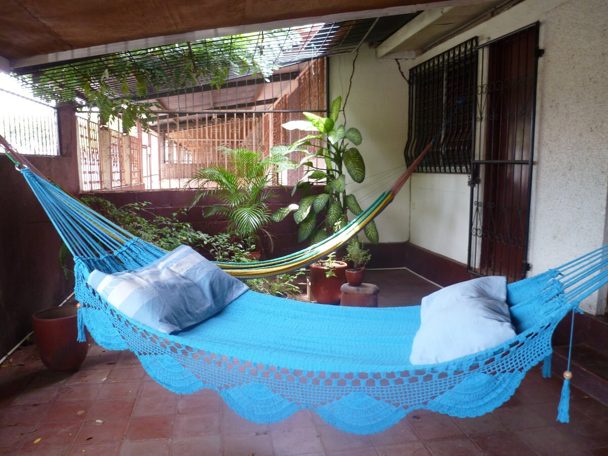 Turquoise hammock Double Hammock handwoven Natural Cotton Etsy