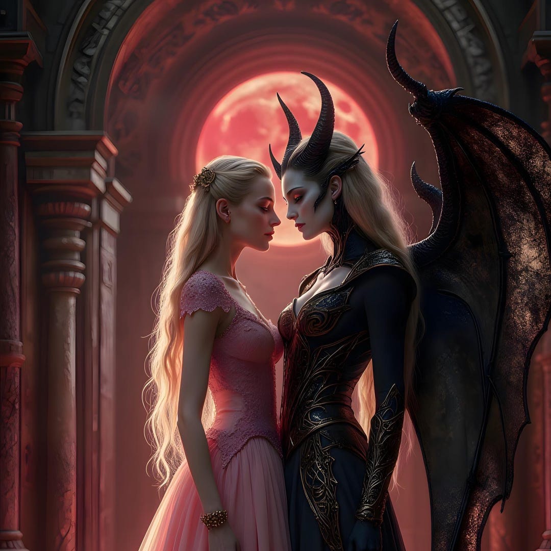 Forbidden Fairytale Gothic Wallpaper | Light Vs Dark Princess Lock ...