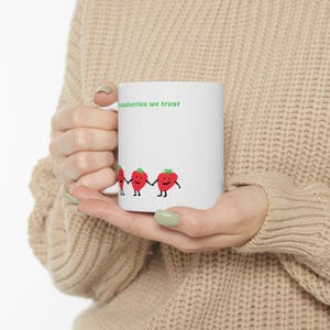 Cute Strawberry Character Ceramic Mug - Perfect Gift for Gardeners, Fruit Lovers, Kitchen Decor, Funny Gift, Plant Enthusiasts