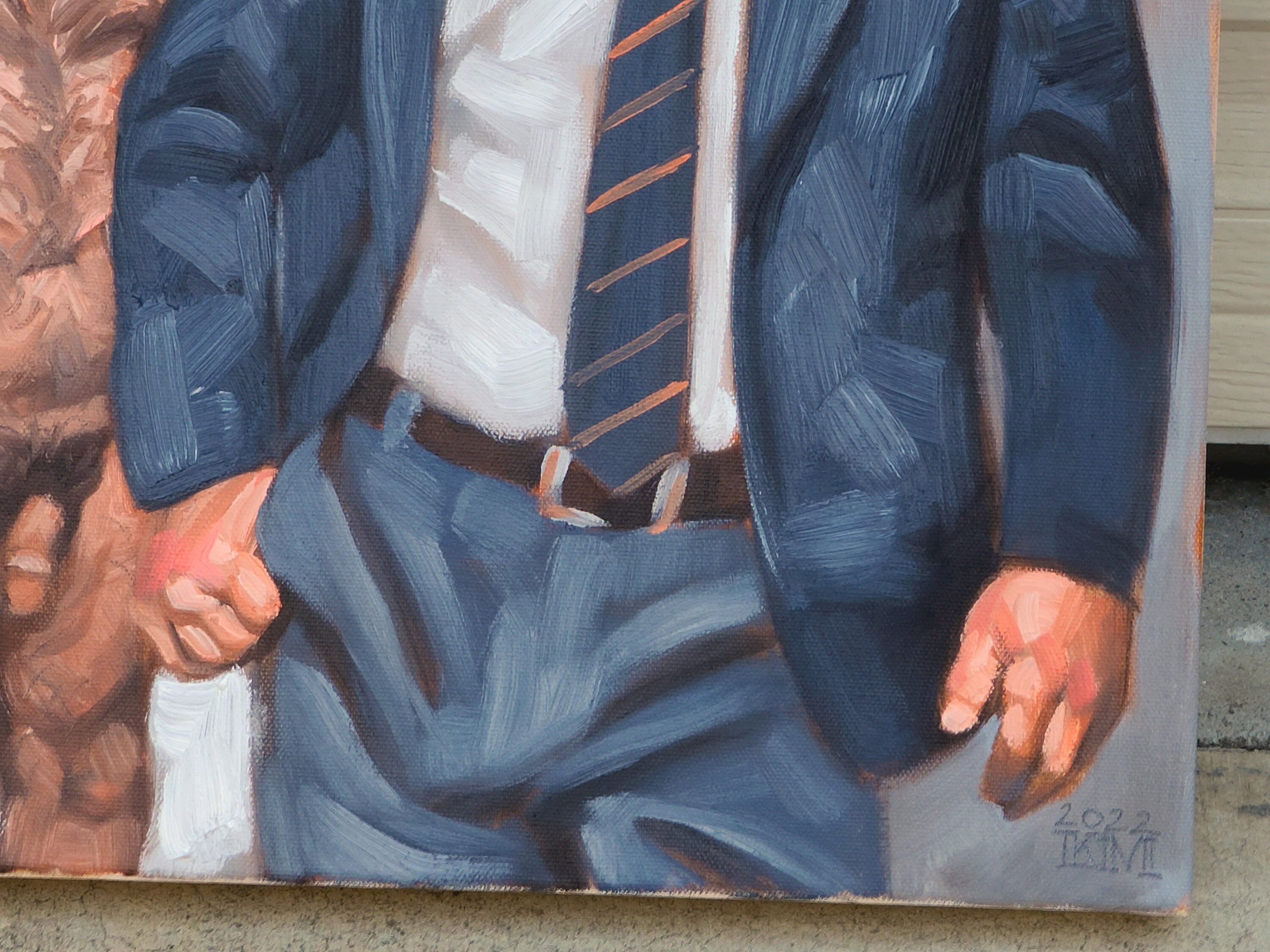 You should take a personal day 18x18 inches oil on gallery wrapped