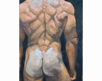 Muscular Back, 24x36 inches oil on canvas panel by Kenney Mencher