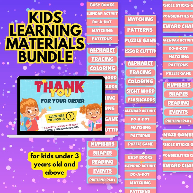 Kids Learning & Classroom Activities Bundle, Teachers Parents ...