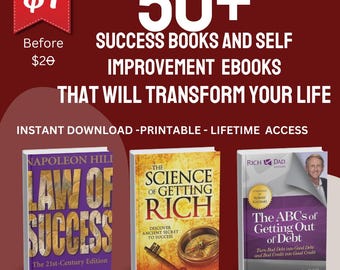 50+ Best Sellers Books that will transform your life, Manifesting Mrr, Plr Self improvement, Self Help Digital, Ebook self help, Positive