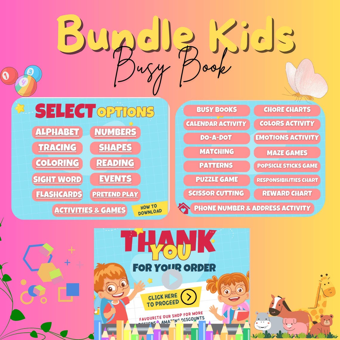 Kids Learning & Classroom Activities Bundle, Teachers Parents ...