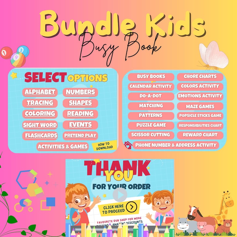 Kids Learning & Classroom Activities Bundle, Teachers Parents ...