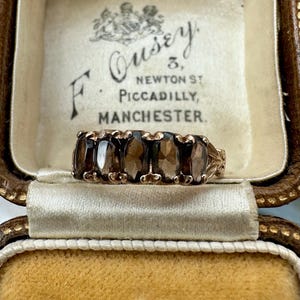 Vintage Smoky Quartz Ring | 9ct Solid Yellow Gold | Size UK M | US 6.25 | EU 50.5 | Fully Hallmarked 1982