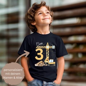 Maglietta 3 Anni Bambino 'Young Wild & Three', Cotone Elastico, Maniche Corte, Per Compleanno