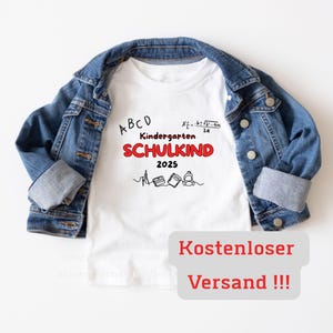Schoolchild T-shirt with year school start gift school start children girl boy 1 class 2025 school enrollment primary school gift idea photo idea