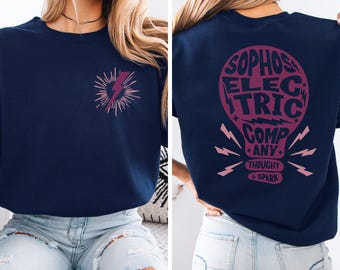 Sophos Electric Company Kindred's Curse Saga sweatshirt Everflame Bookish merch Romantasy Bookish Book Lover Booktok Merch Librariancore