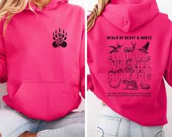 Faunos Wildlife Reserve Kindred's Curse Saga hoodie Everflame Bookish merch Romantasy Bookish Book Lover Booktok Merch Librariancore