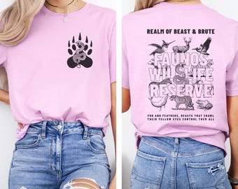 Faunos Wildlife Reserve Kindred's Curse Saga shirt Everflame Bookish merch Romantasy Bookish Book Lover Booktok Merch Librariancore
