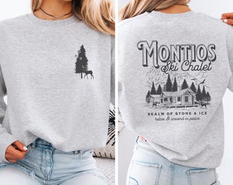 Montios Ski Chalet Kindred's Curse Saga sweatshirt Everflame Bookish merch Romantasy Bookish Book Lover Booktok Merch Librariancore