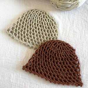 Patrón de gorro de ganchillo con malla (FR e EN) – Tutorial fácil y rápido en 1 hora – PDF de ganchillo para principiantes