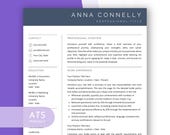 Professional Resume Template | Word Resume Template | Editable Cv Template | ATS Basic Resume | Simple Modern Resume | INSTANT DOWNLOAD