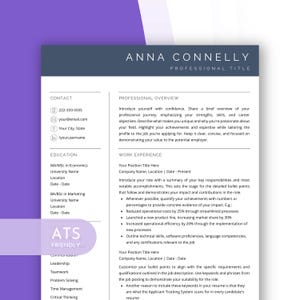 Modello di curriculum professionale | Modello di curriculum in Word | Modello di CV modificabile | Curriculum vitae base ATS | Curriculum vitae semplice e moderno | DOWNLOAD IMMEDIATO