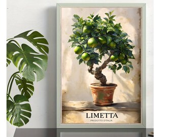 Lime Tree Fine Art Poster, Botanical Wall Decor, Greenery Artwork, Eco-Friendly Home Decor, Gift for Plant Lovers, Modern Aesthetic